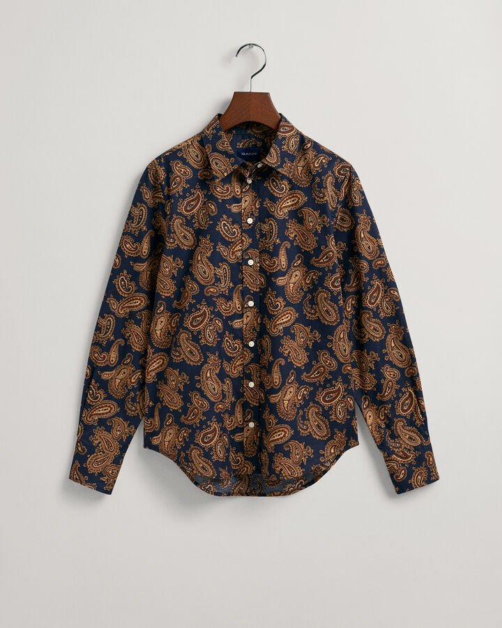 Camisa em voile de algodão com padrão paisley regular fit - GANT