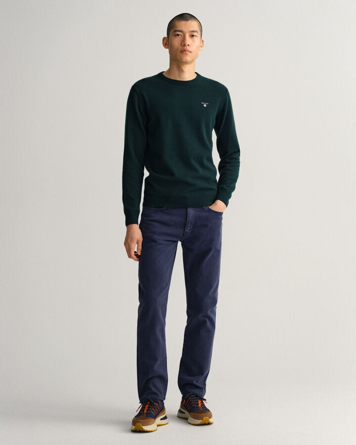 Camisola de malha com decote redondo em lã extrafina - GANT