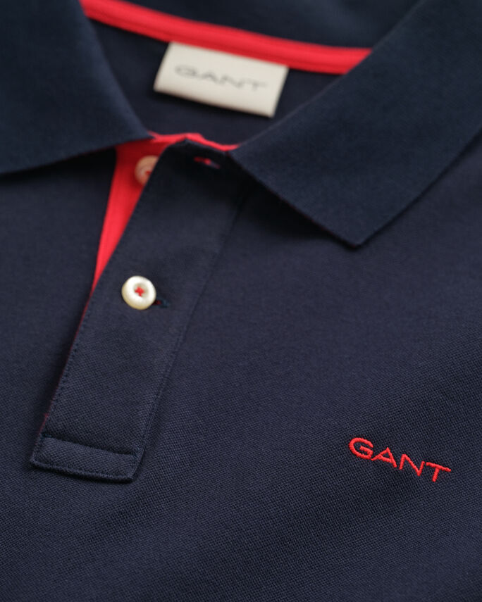 Rugger em algodão piqué contrastante - GANT