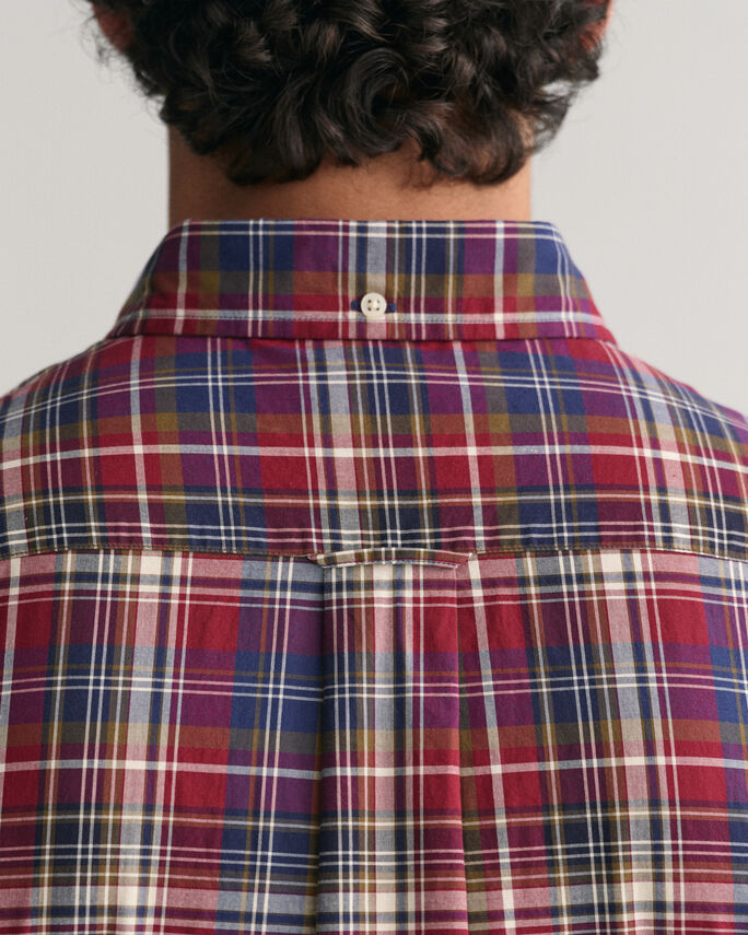 Camisa em popelina com padrão axadrezado médio regular fit - GANT