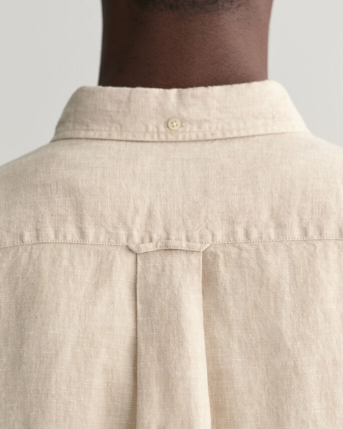 Camisa de linho com manga curta regular fit - GANT