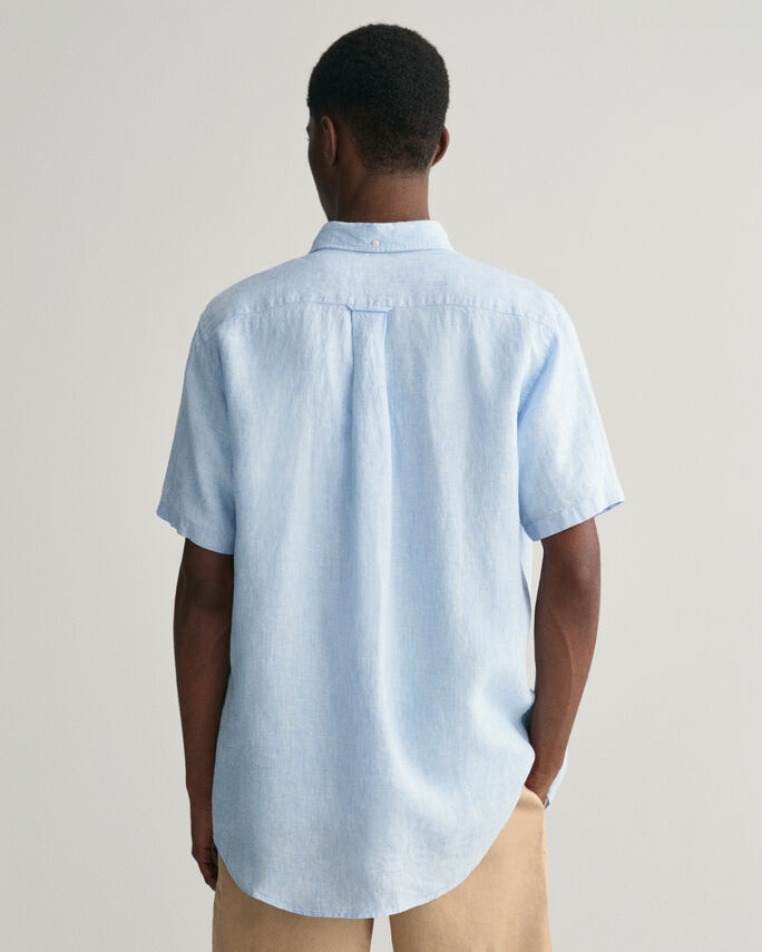 Camisa de linho com manga curta regular fit - GANT