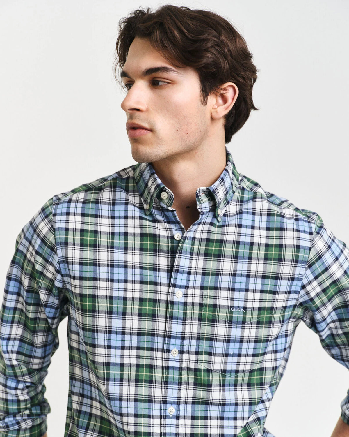 Camisa Oxford Archive com padrão de xadrez regular fit - GANT