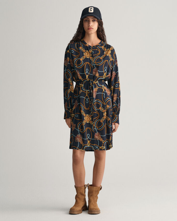 Vestido-camisa com estampado Rope - GANT