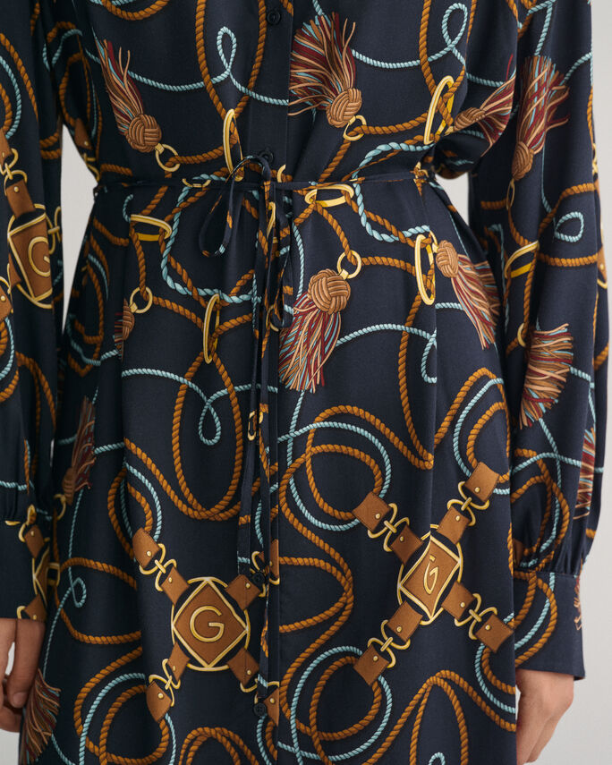 Vestido-camisa com estampado Rope - GANT