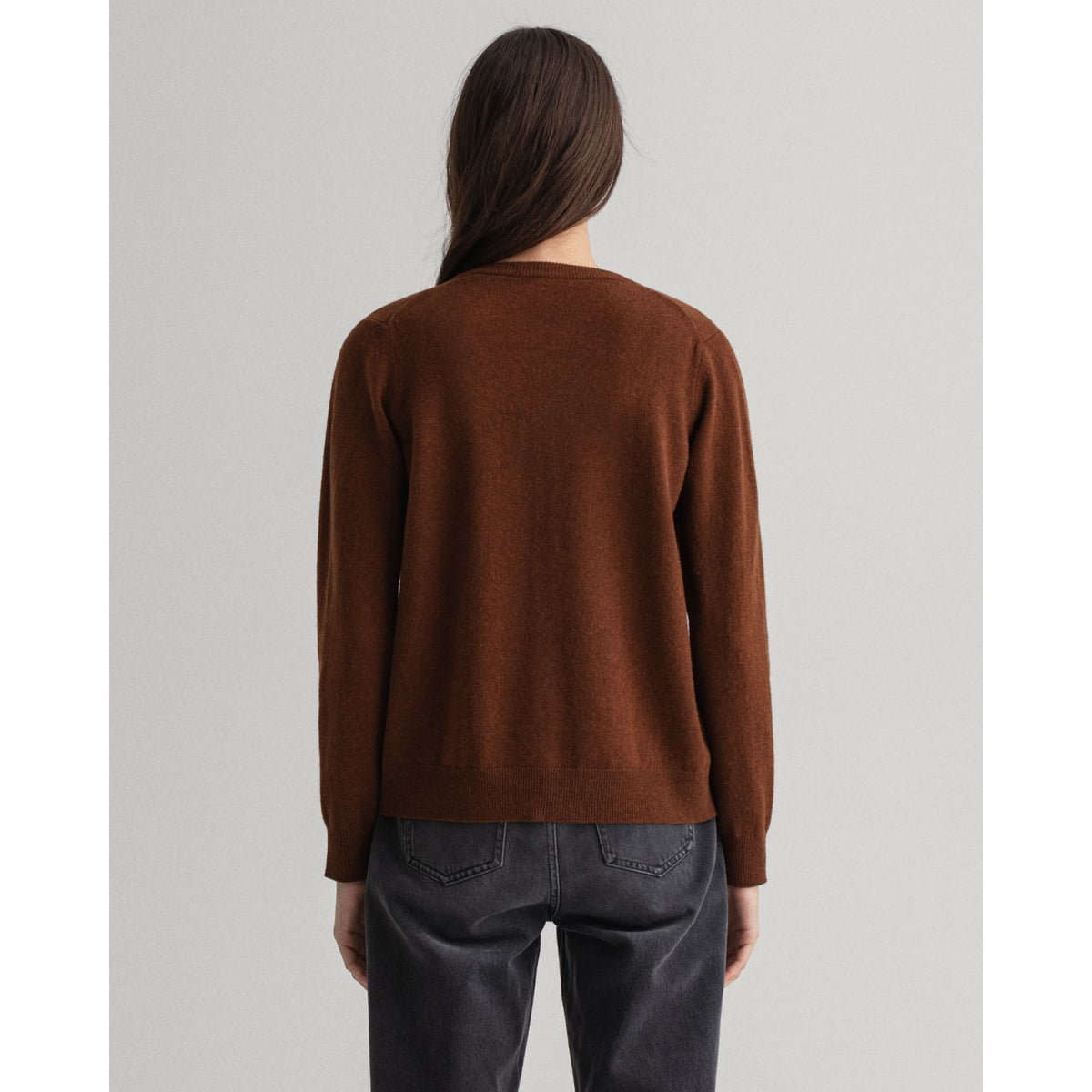 Casaco em lã extra fina com decote redondo - GANT