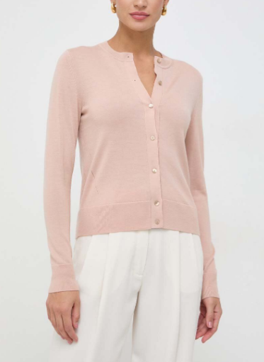 Casaco de lã merino com botões