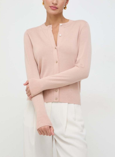 Casaco de lã merino com botões