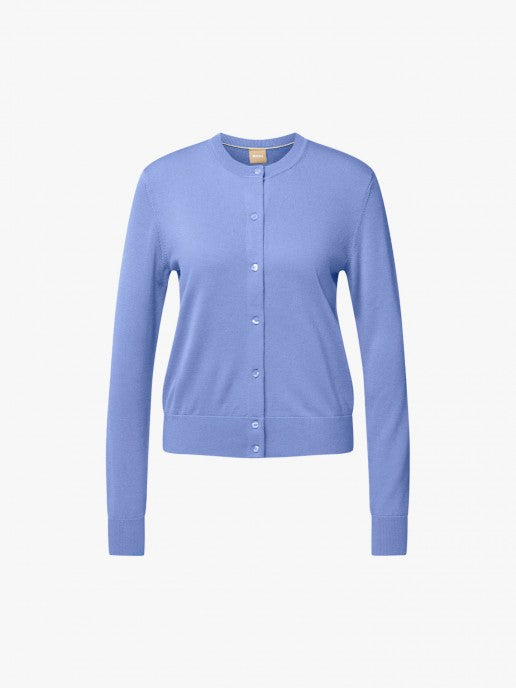 Casaco de lã merino com botões