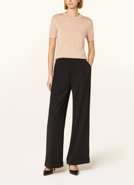 Camisola de manga curta em lã Merino