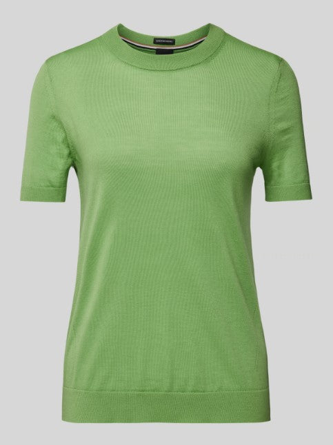 Camisola de manga curta em lã Merino