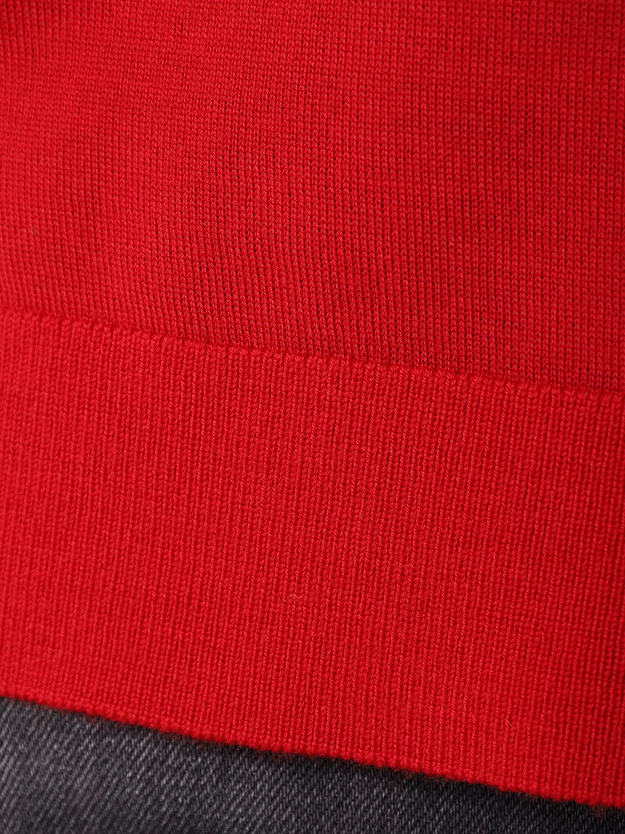 Camisola de manga curta em lã Merino