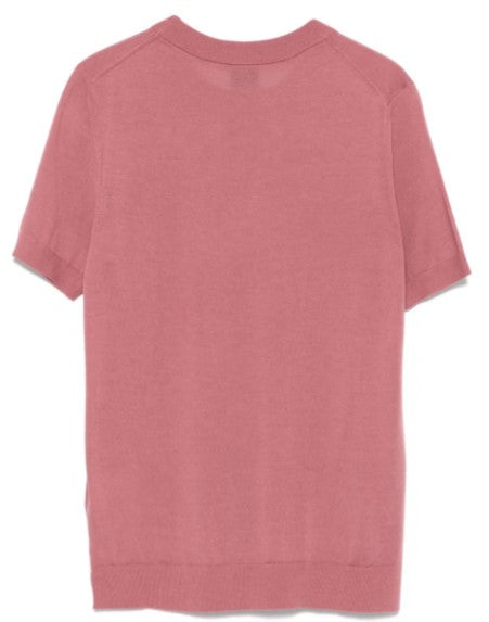 Camisola de manga curta em lã Merino