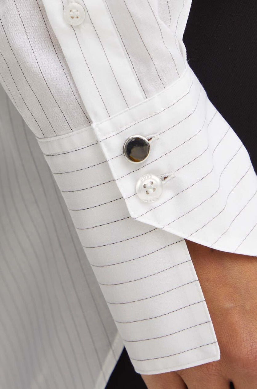 Camisa comprida às riscas finas - BOSS