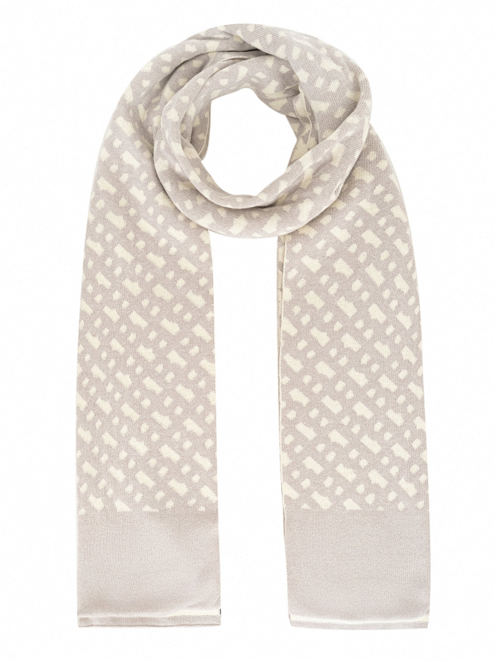 Cachecol com monograma numa mistura de algodão