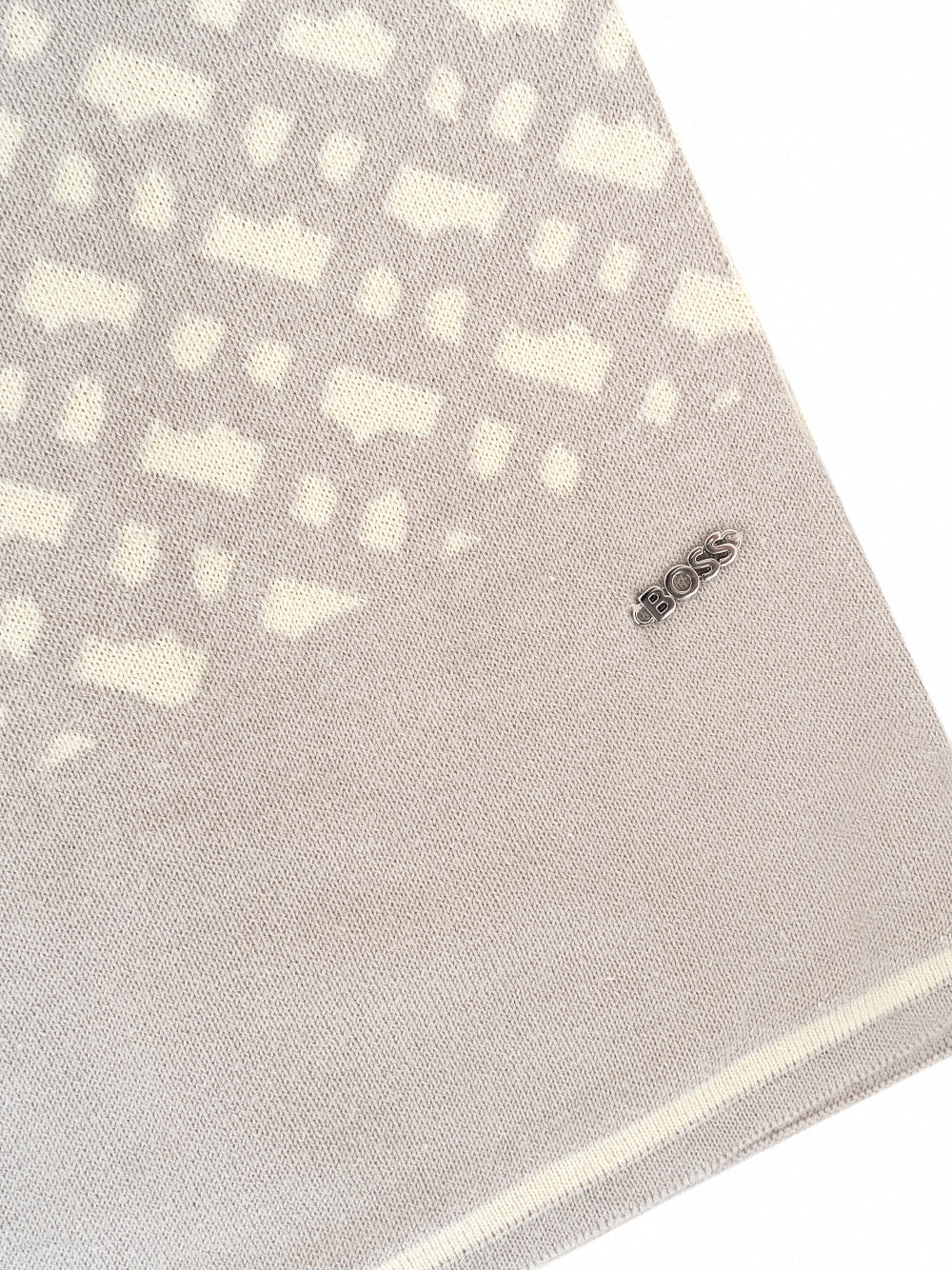 Cachecol com monograma numa mistura de algodão