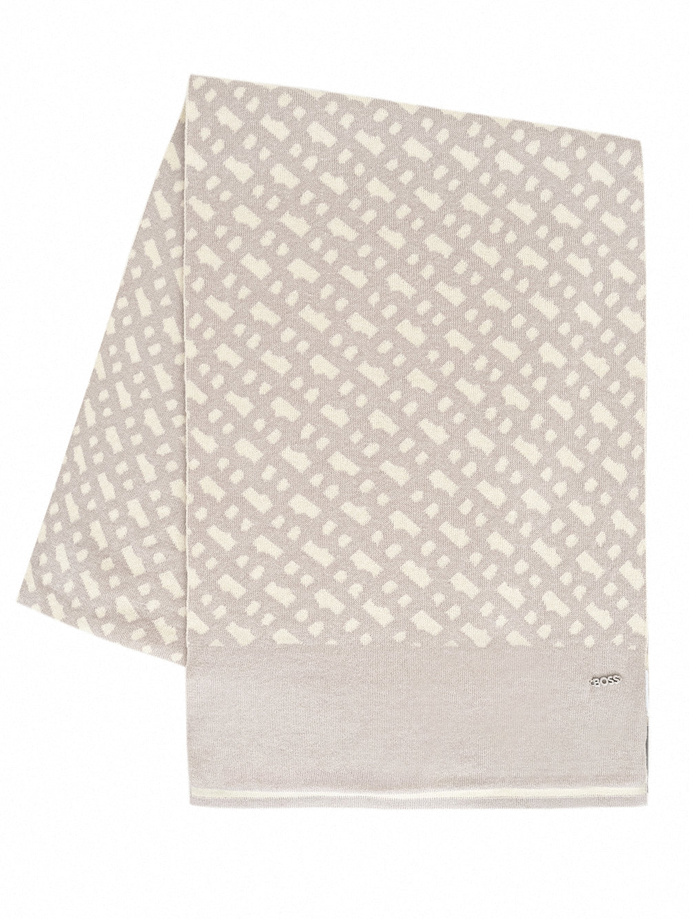 Cachecol com monograma numa mistura de algodão