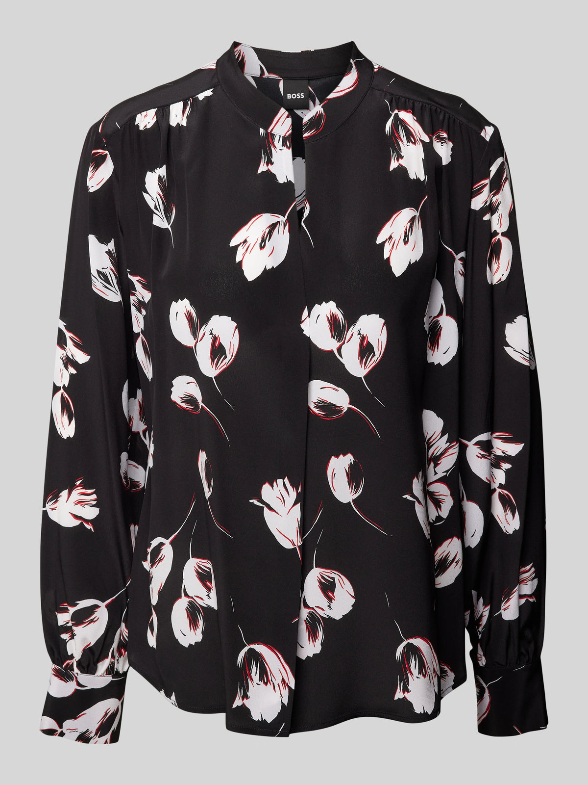 Blusa de corte descontraído com estampado de tulipa - BOSS