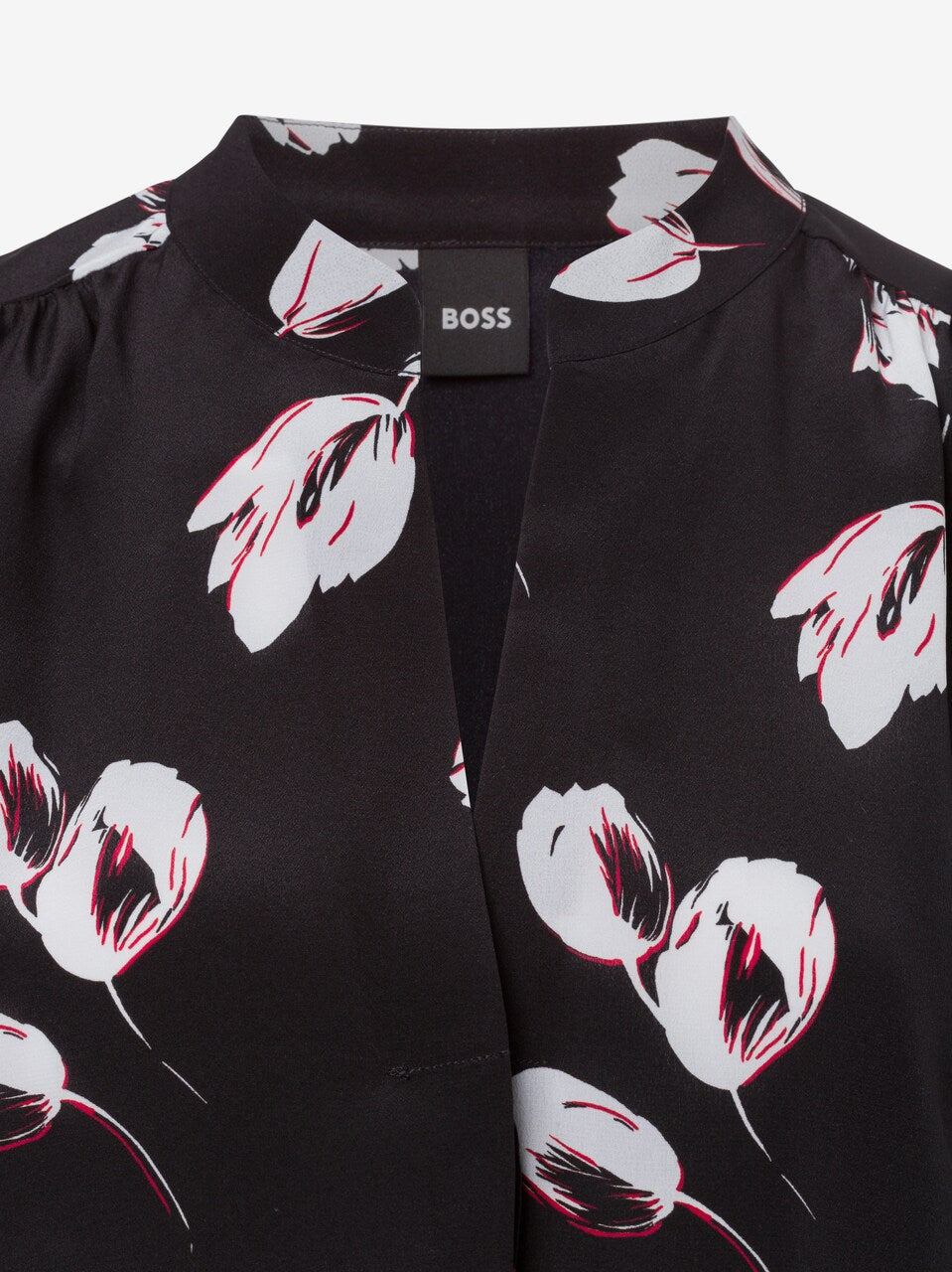 Blusa de corte descontraído com estampado de tulipa - BOSS