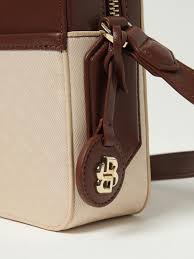 Mala a tiracolo numa mistura de tecido e Eco Pele