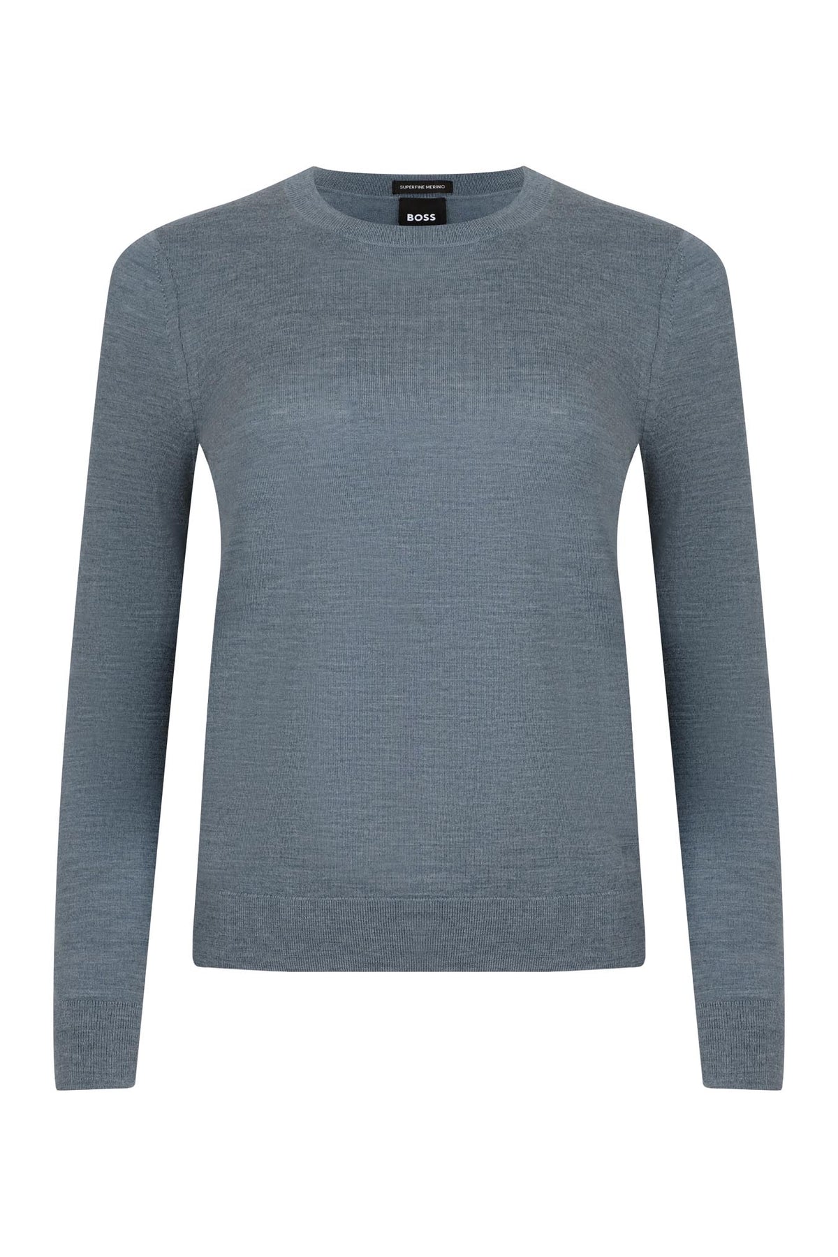 Camisola com gola redonda em lã merino super fina - BOSS