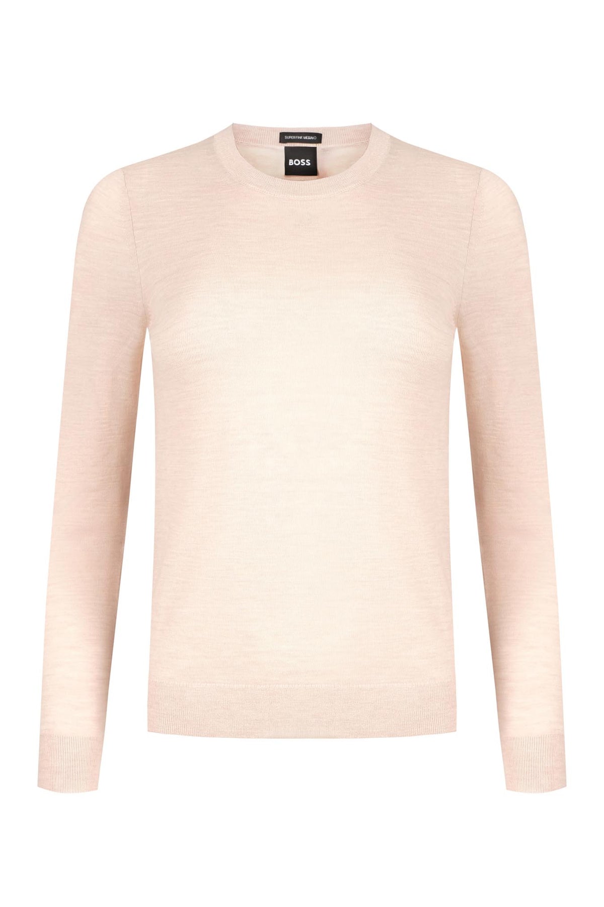 Camisola com gola redonda em lã merino super fina - BOSS