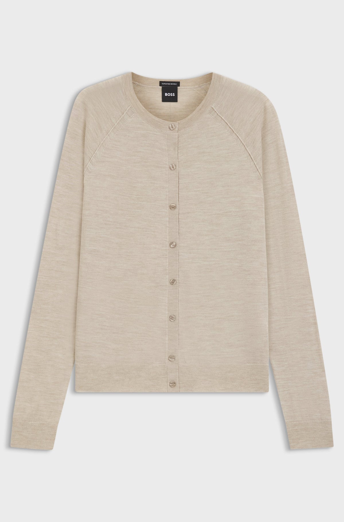 Cardigan de lã virgem com controlo da humidade - BOSS