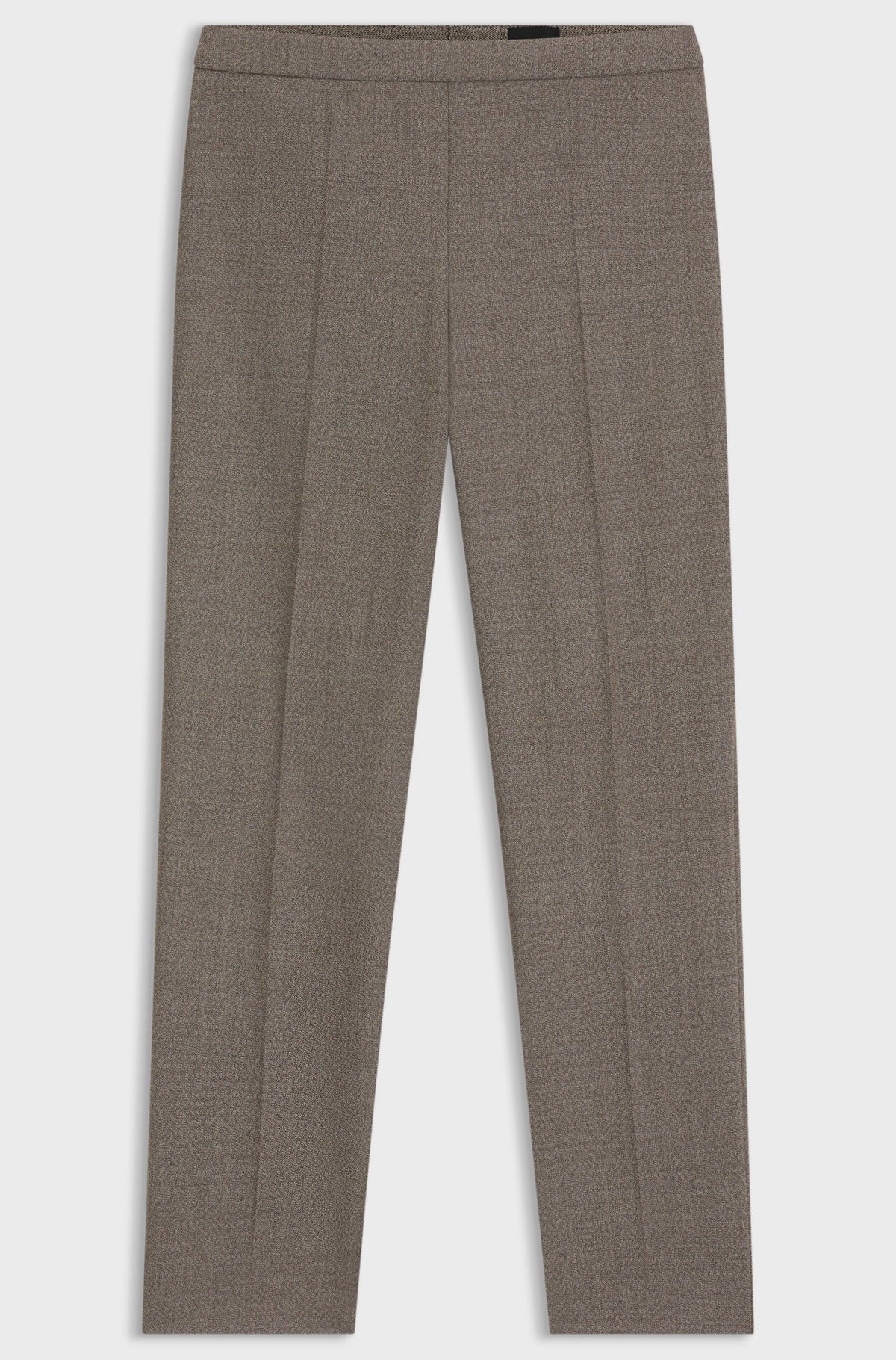 Calças de ajuste regular em mistura de lã com micropadrão - BOSS