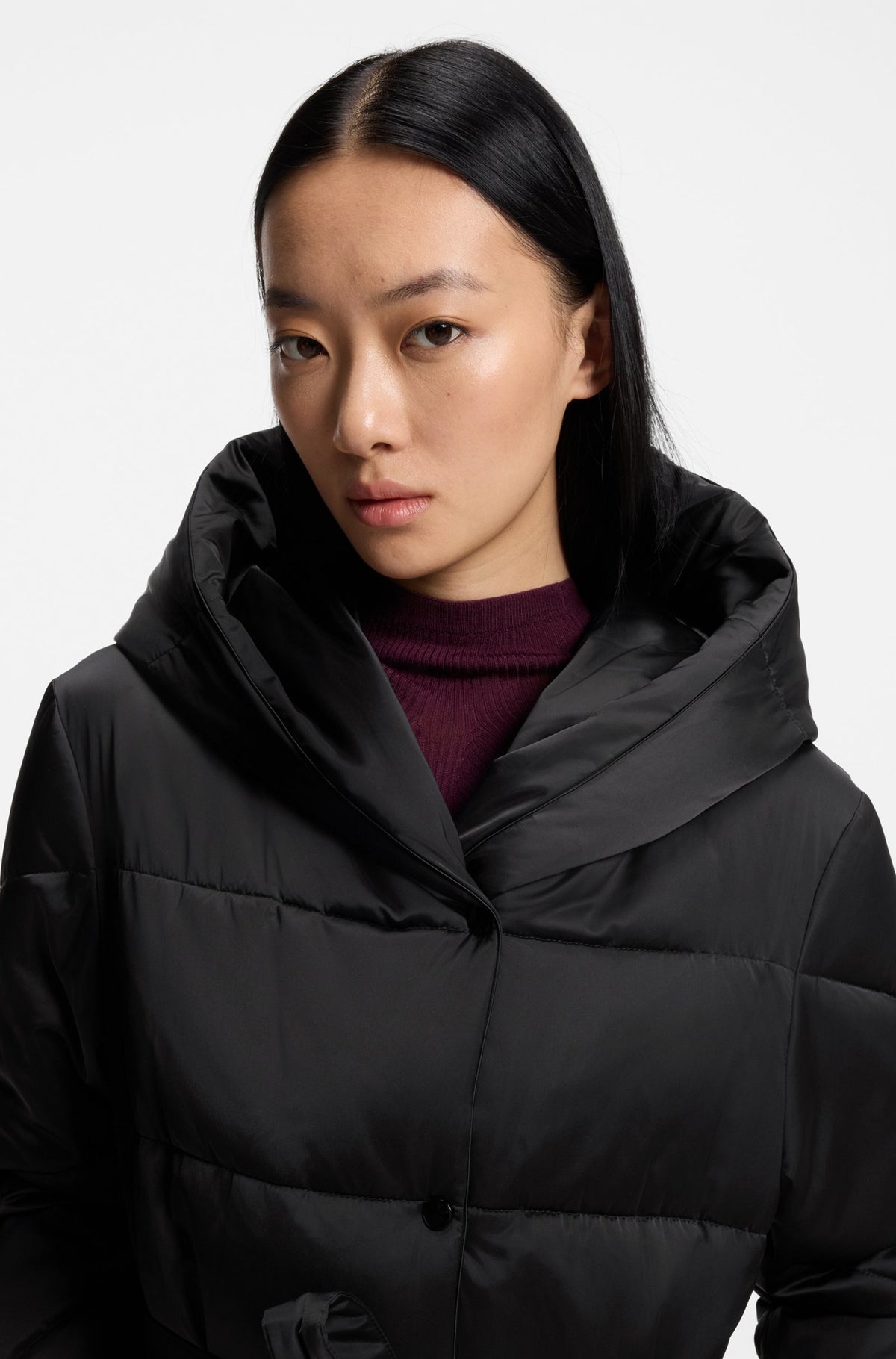 Casaco acolchoado repelente à água com cinto - BOSS