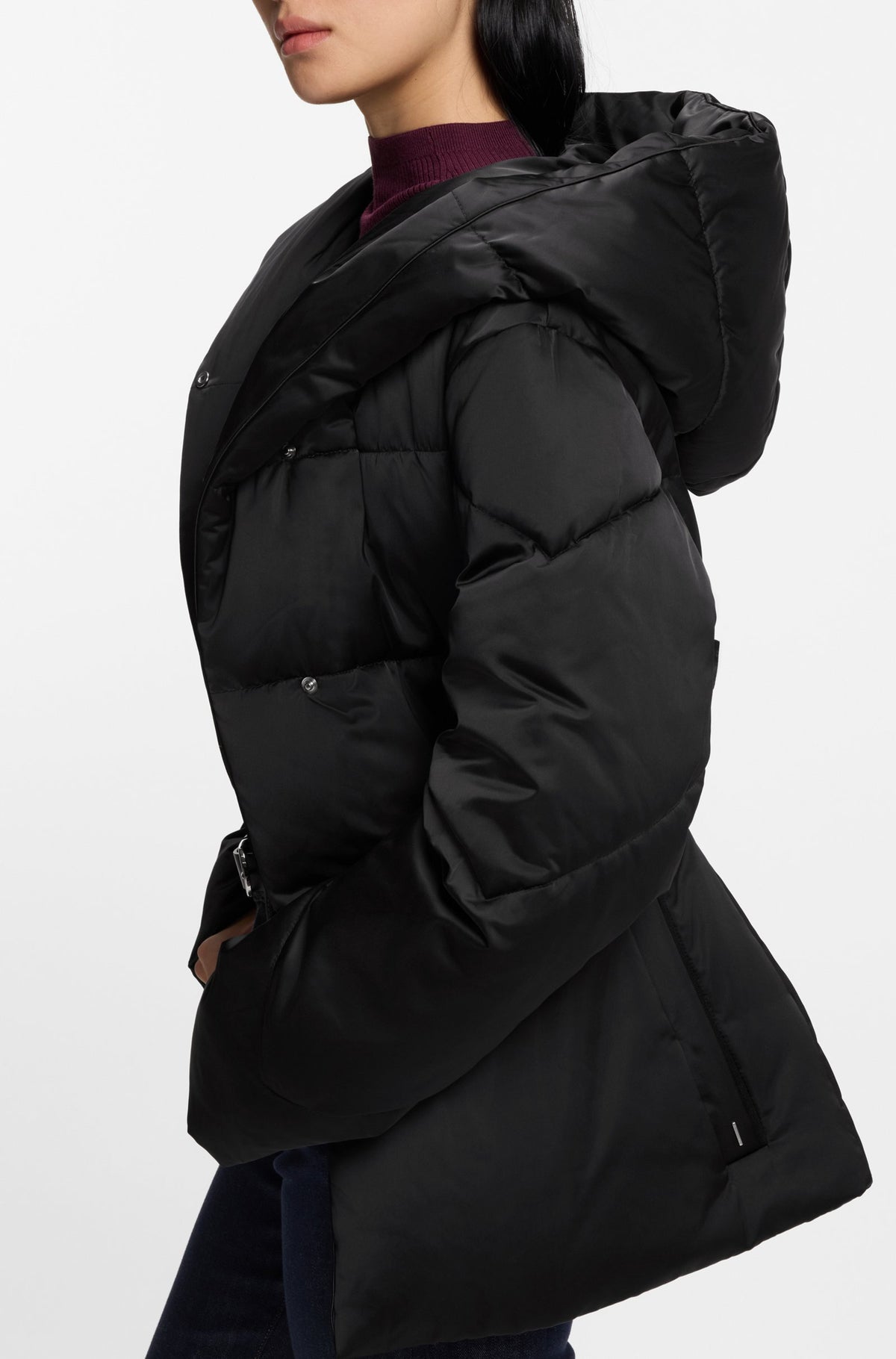 Casaco acolchoado repelente à água com cinto - BOSS