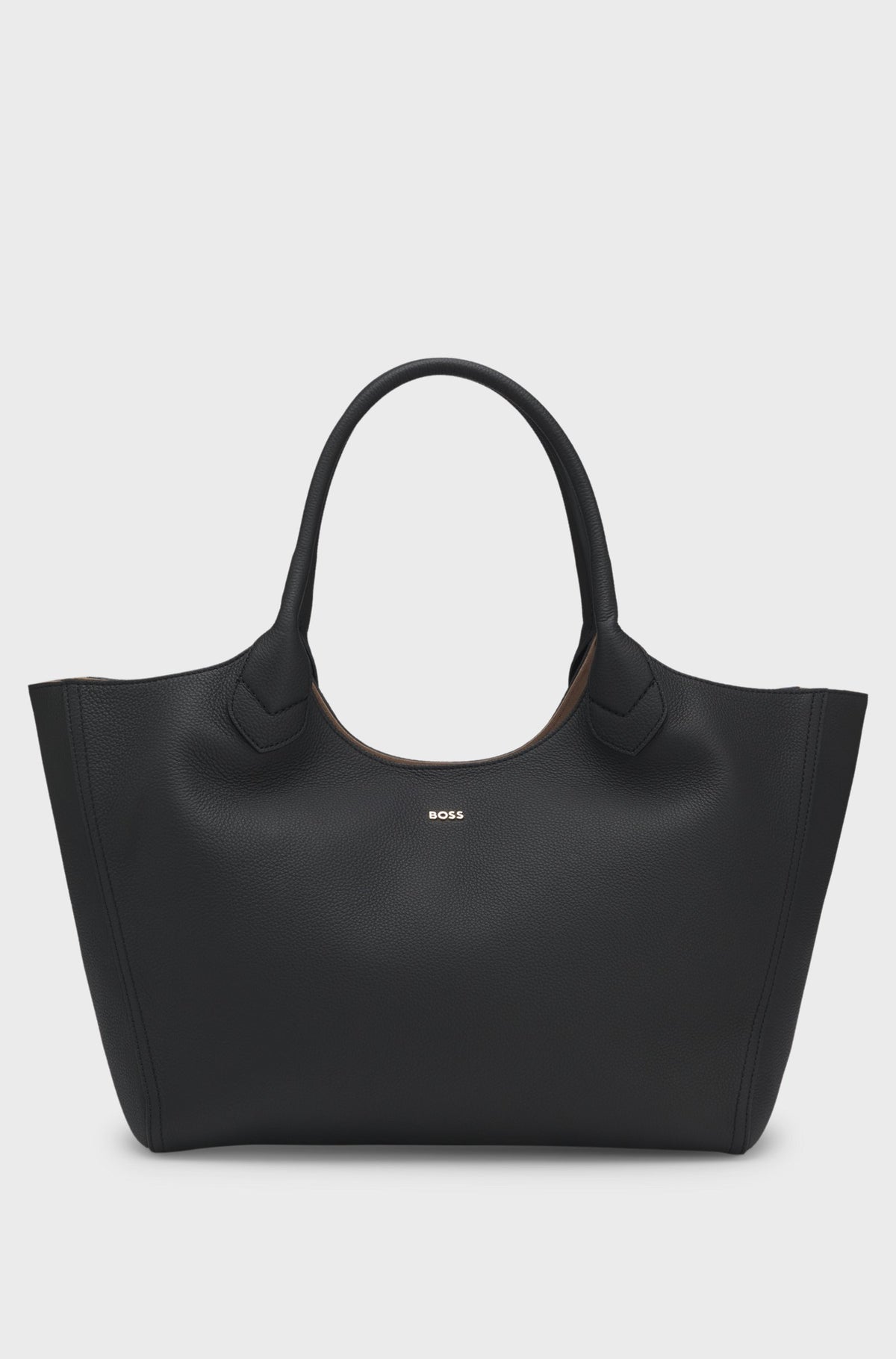 Bolsa Lenah Tote em pele de bovino granulada - BOSS