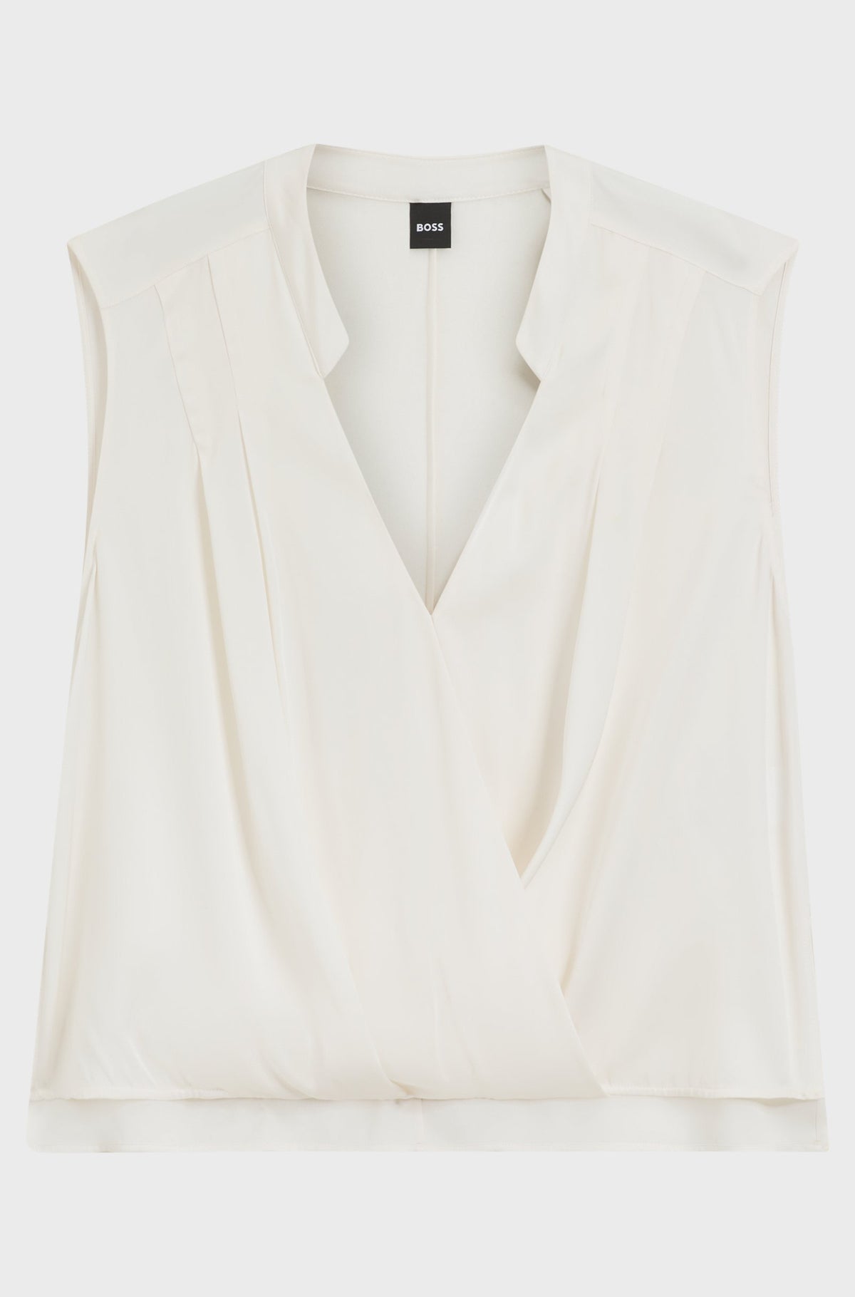 Blusa de ajuste regular em seda elástica