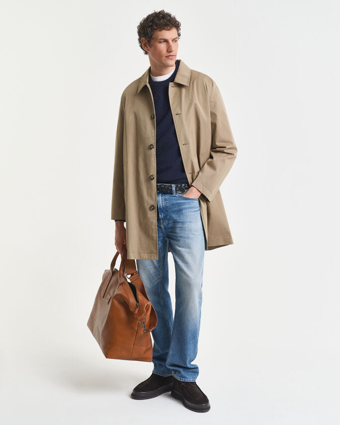 Camisola de malha microtexturizada com decote redondo - GANT