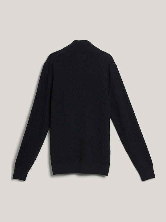 Casaco de malha com fecho de correr microtexturizado - GANT