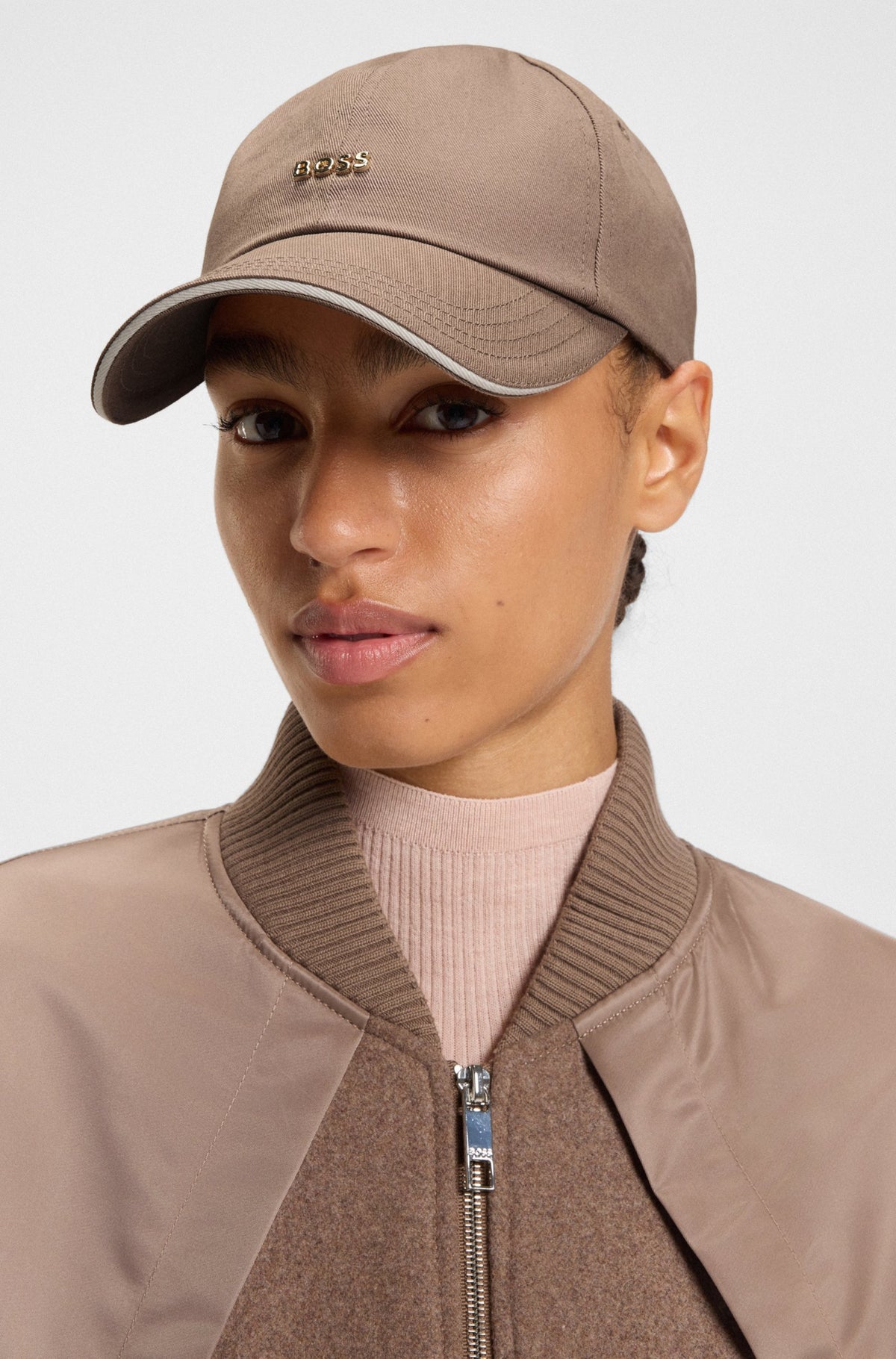 Boné em sarja de algodão com logótipo metálico - BOSS