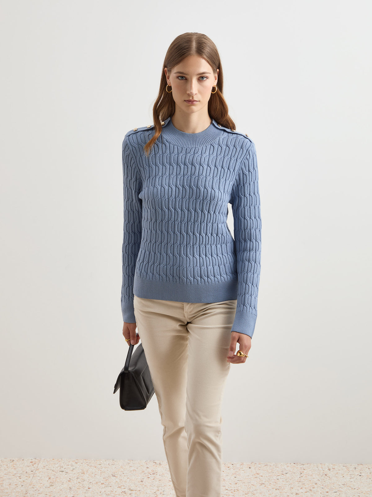 Camisola malha entrançada - DECENIO