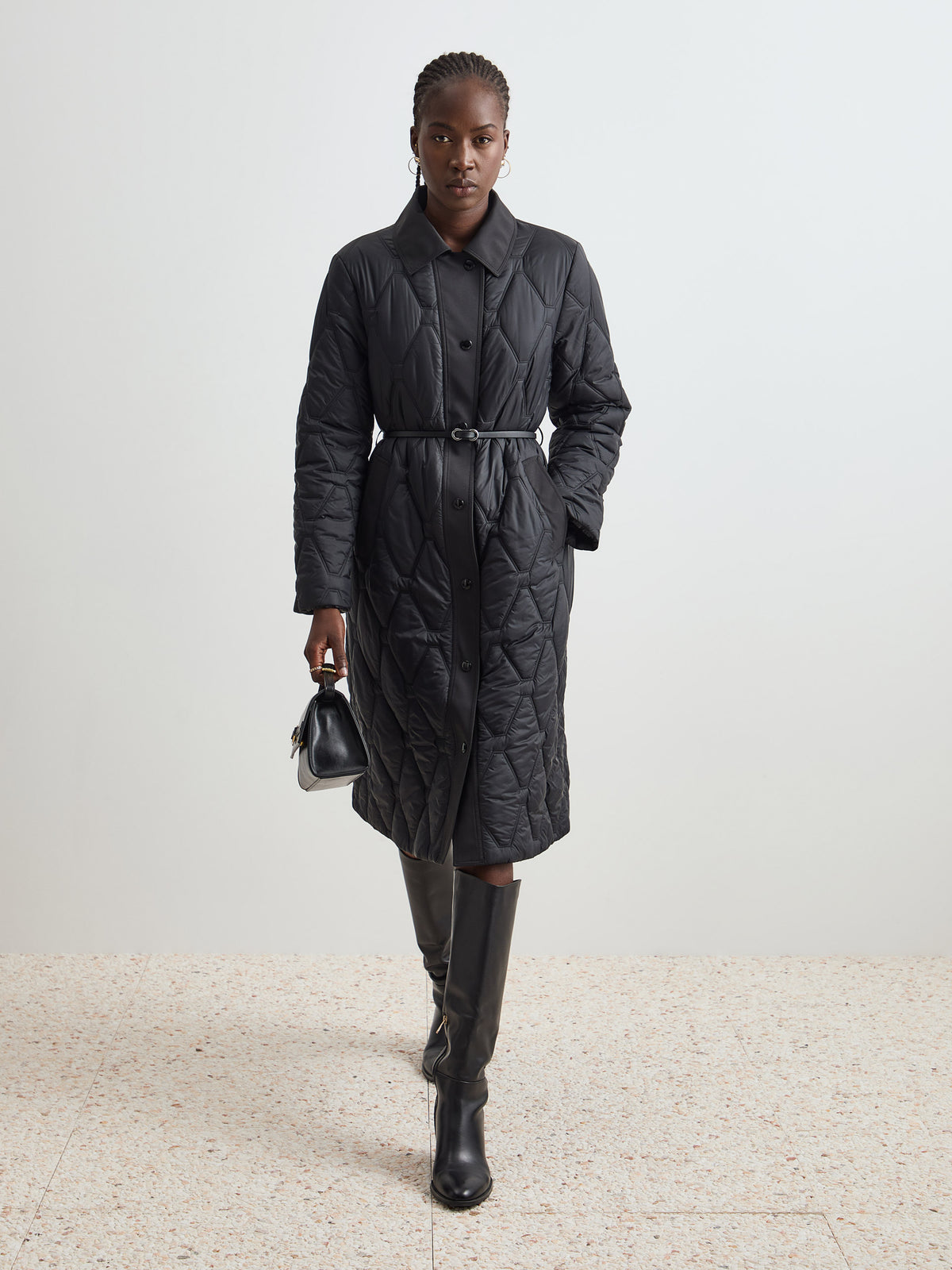 Blusão acolchoado com cinto - DECENIO