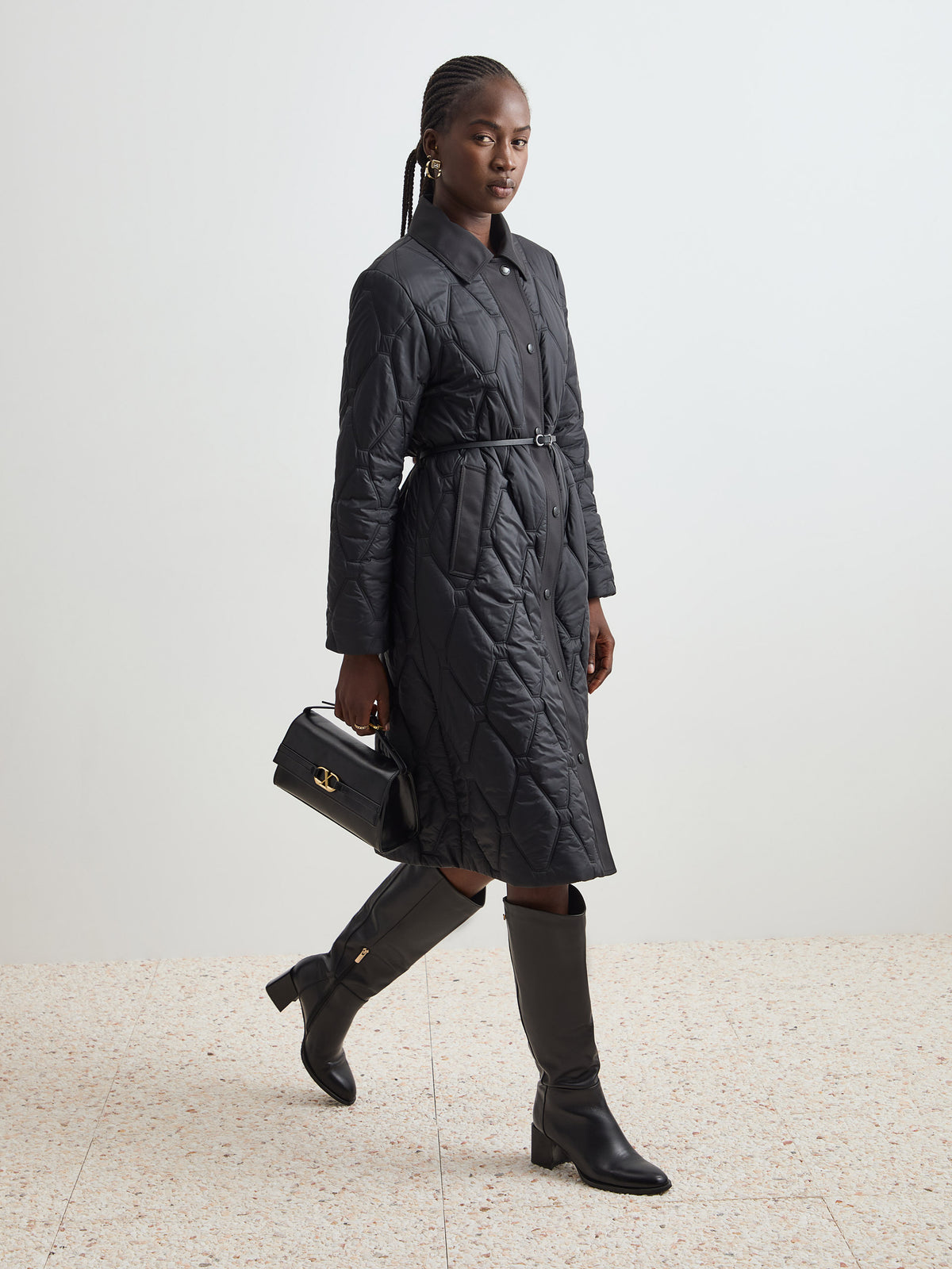 Blusão acolchoado com cinto - DECENIO