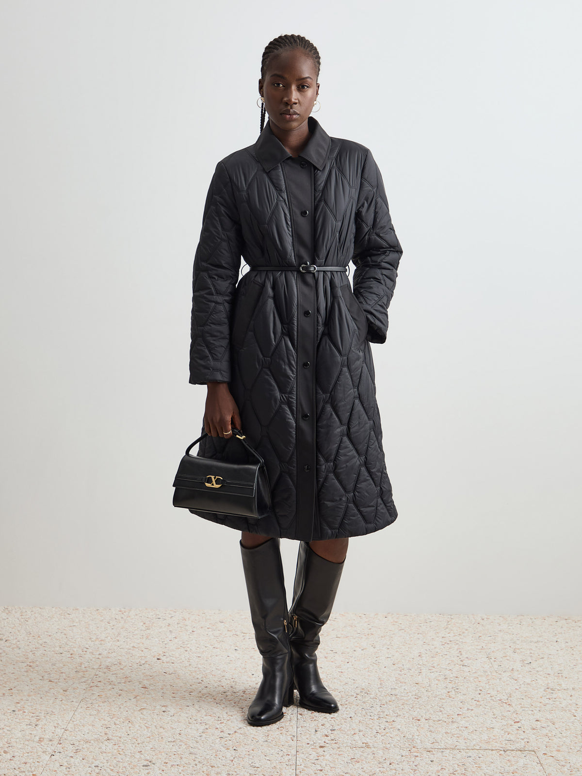 Blusão acolchoado com cinto - DECENIO