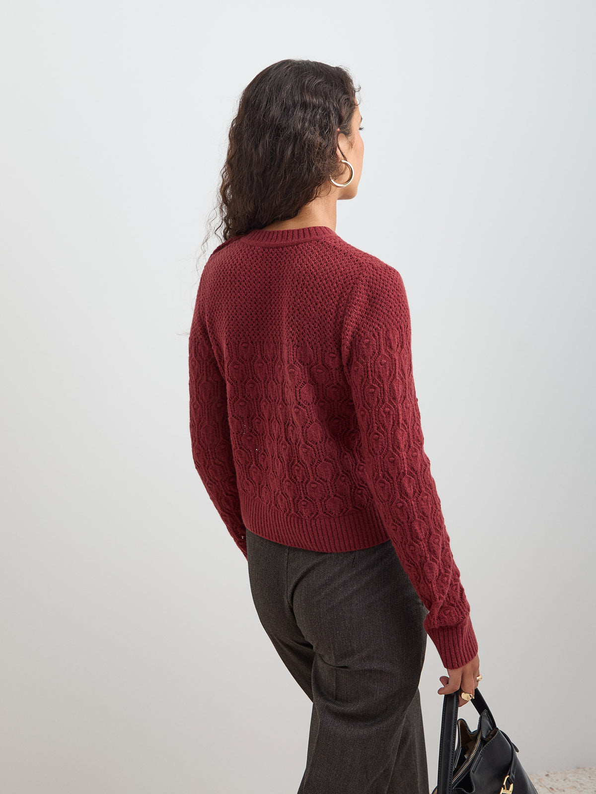 Camisola de malha estruturada em lã - DECENIO