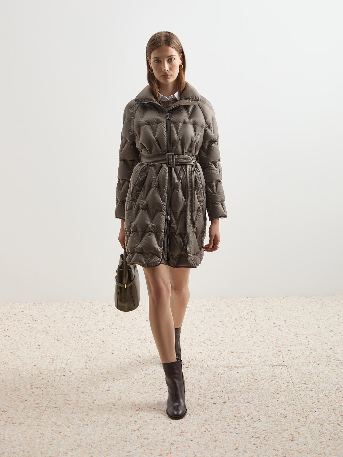 Blusão acolchoado com cinto - DECENIO