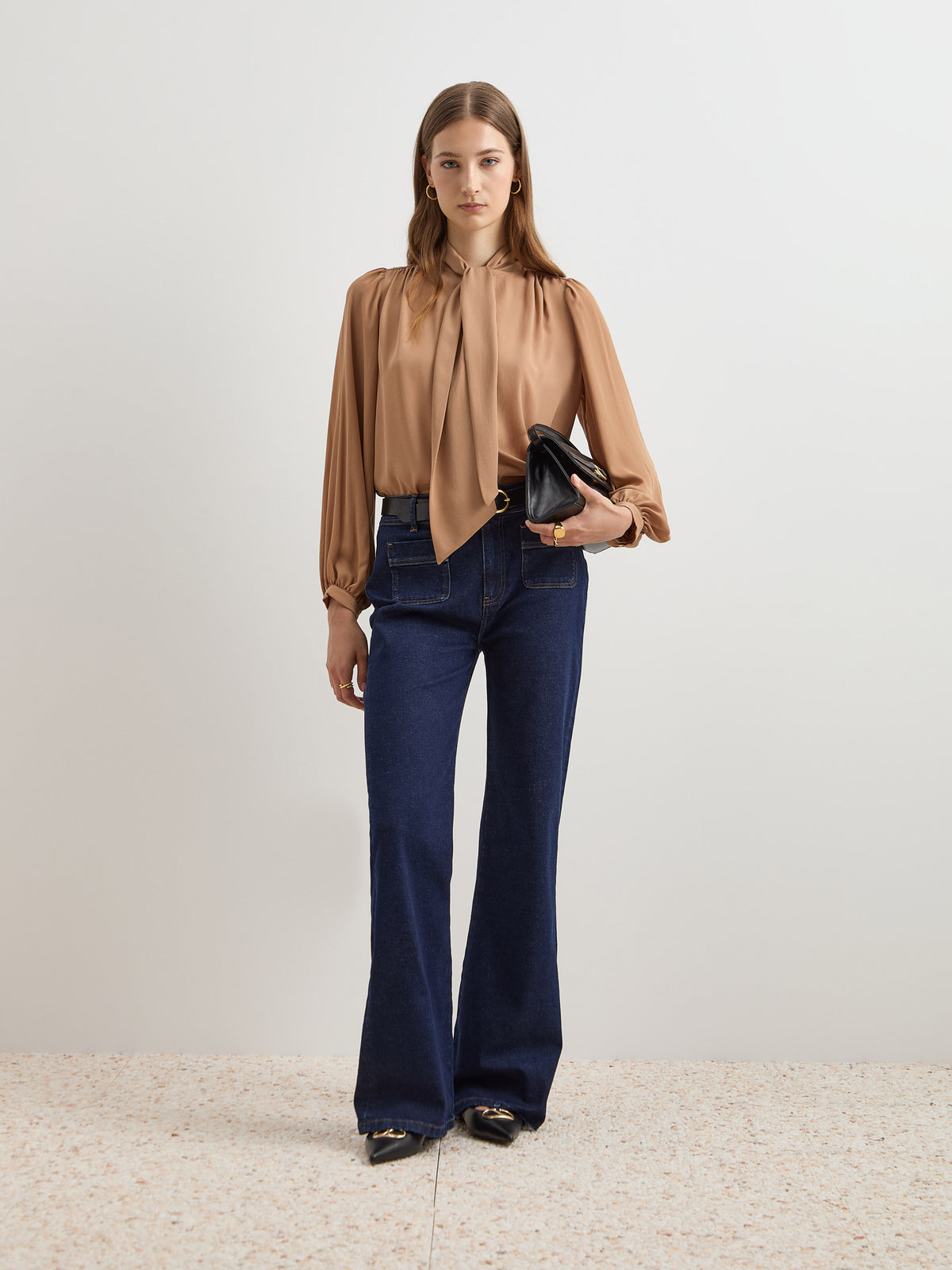 Calças denim wide leg - DECENIO
