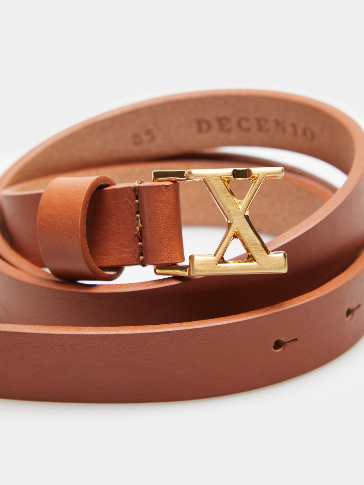 Cinto em pele com logótipo Decenio - DECENIO