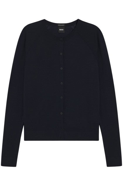 Cardigan de lã virgem com controlo da humidade - BOSS