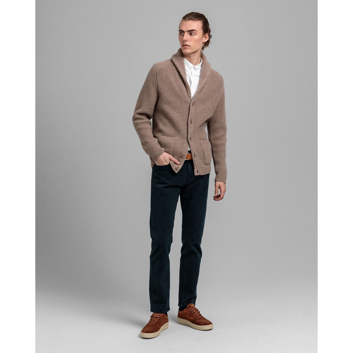 Calças em sarja macia Regular Fit - GANT