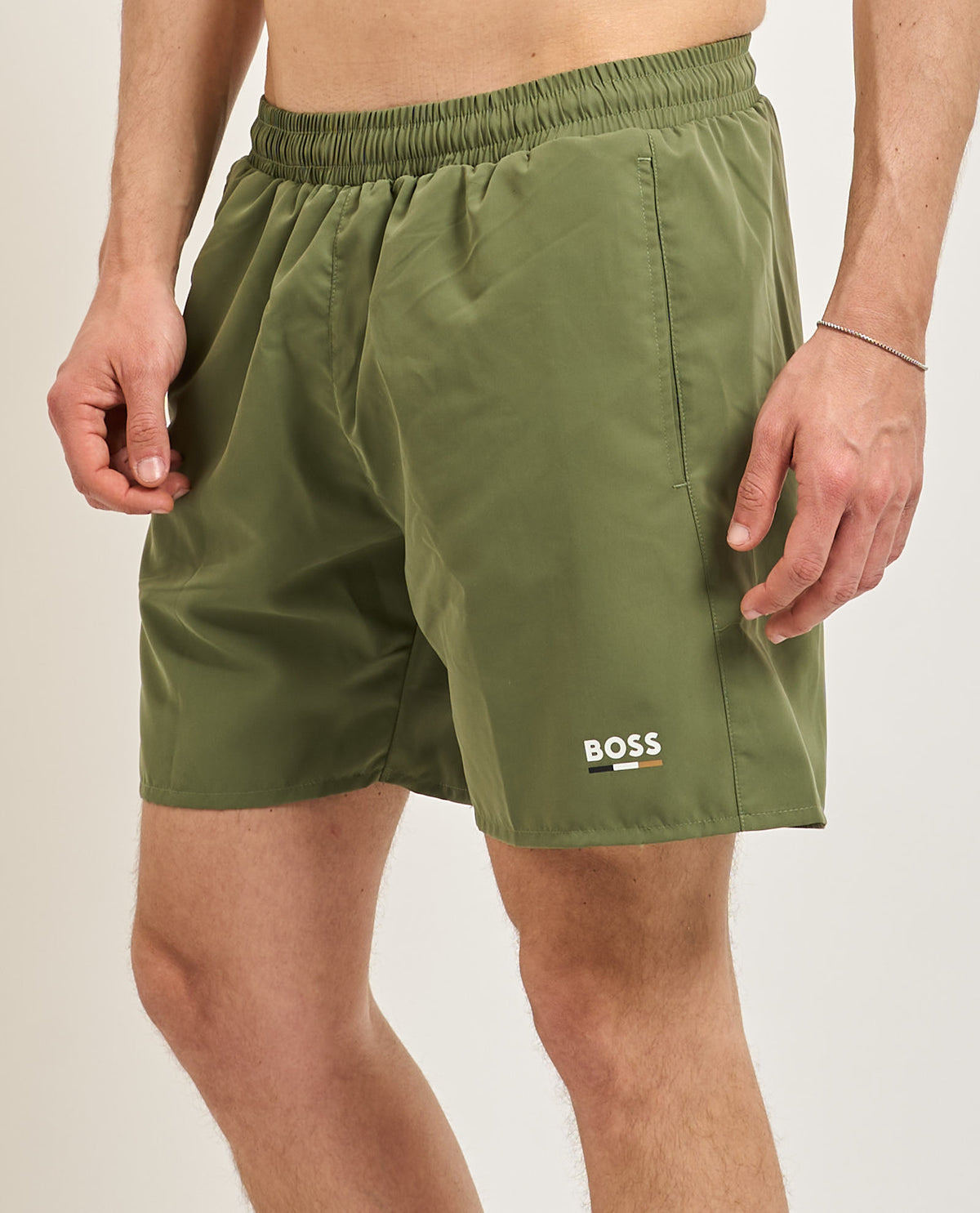 Calções de banho com logótipo estampado em contraste