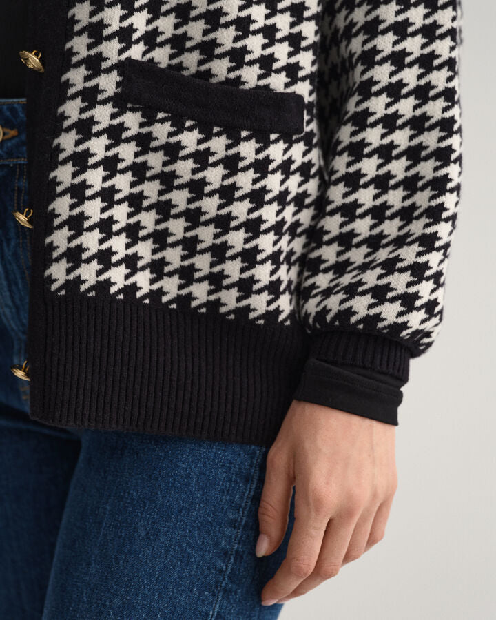 Casaco de malha oversized com padrão Houndstooth - GANT