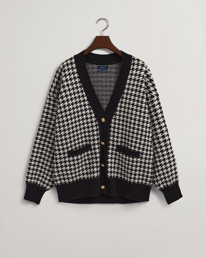 Casaco de malha oversized com padrão Houndstooth - GANT