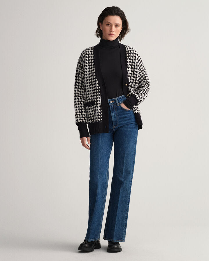 Casaco de malha oversized com padrão Houndstooth - GANT