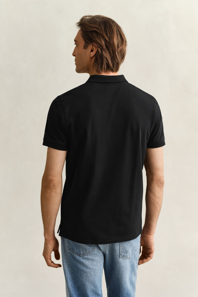 Polo em algodão piqué contrastante